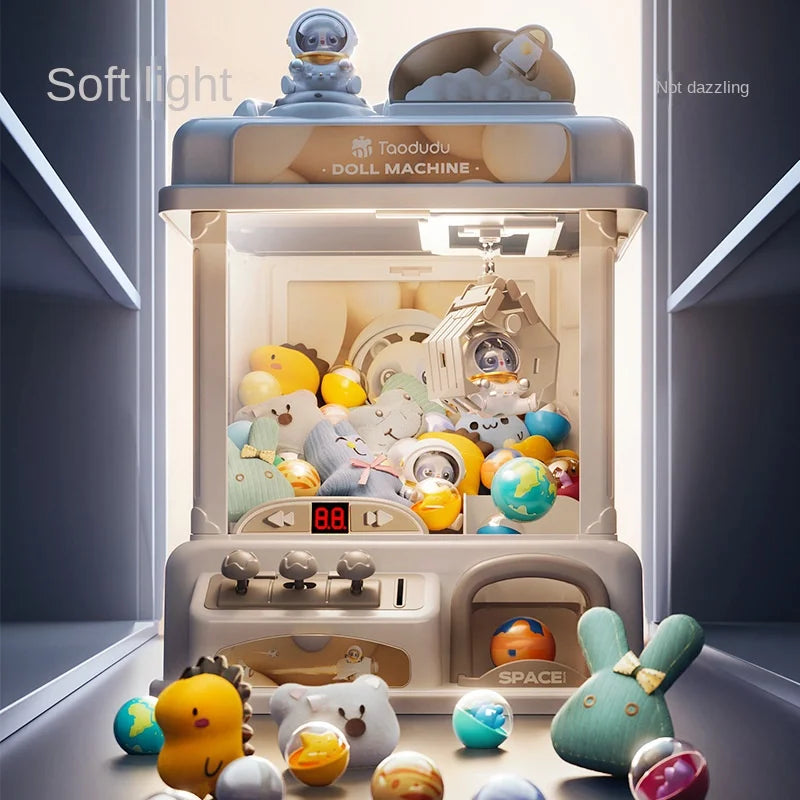 Doll Machine Kids Coin Operated Play Game Mini Claw Catch Toy Crane Machines Music Doll Children Xmas Gifts Toys Claw Machine