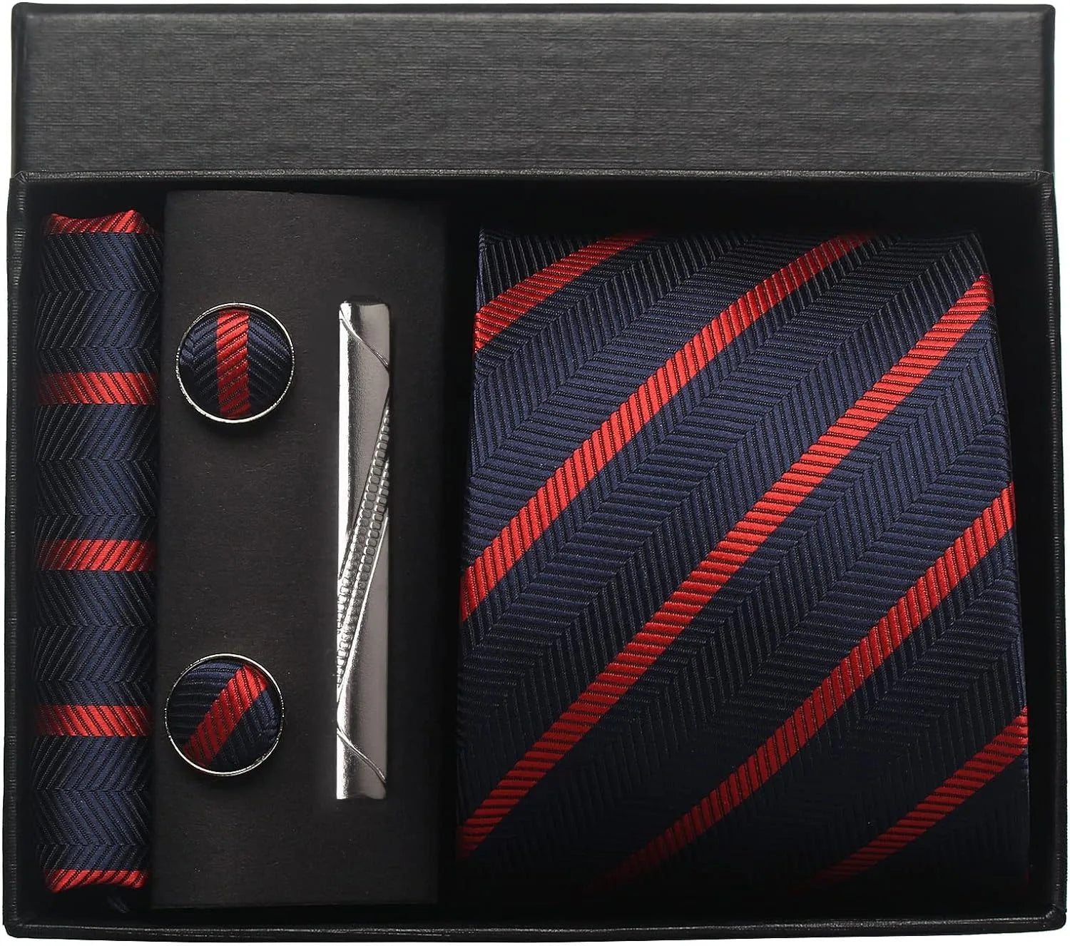 🎩 Classic 100% Silk Men’s Tie Set – Elegant Style in Every Detail