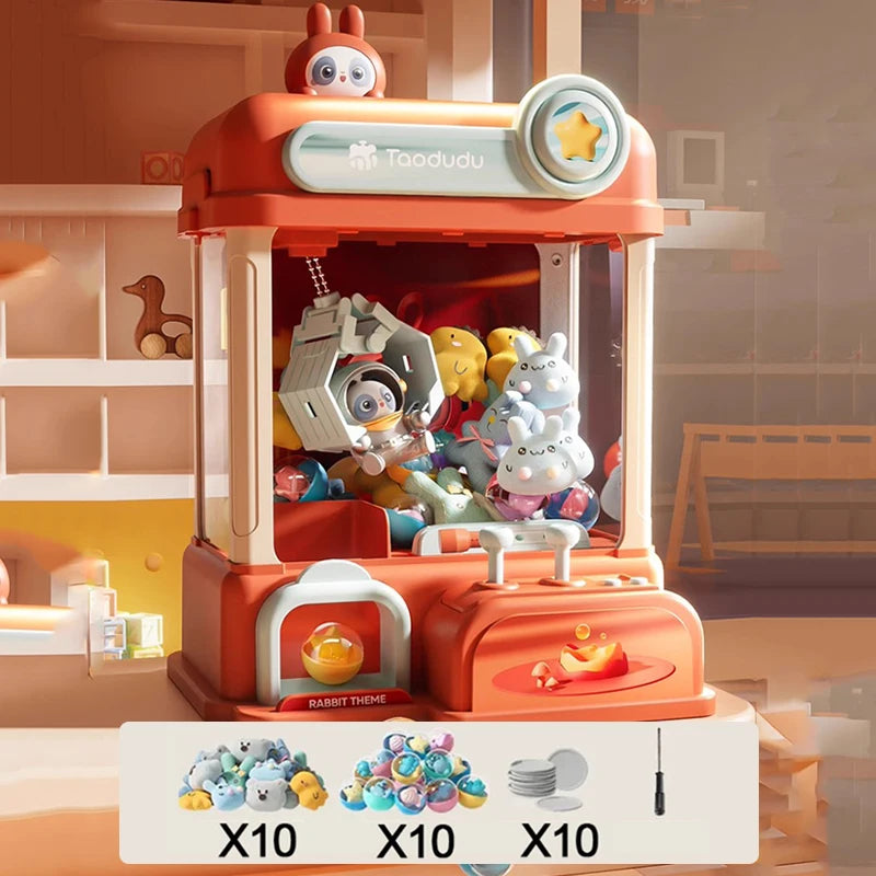 Doll Machine Kids Coin Operated Play Game Mini Claw Catch Toy Crane Machines Music Doll Children Xmas Gifts Toys Claw Machine