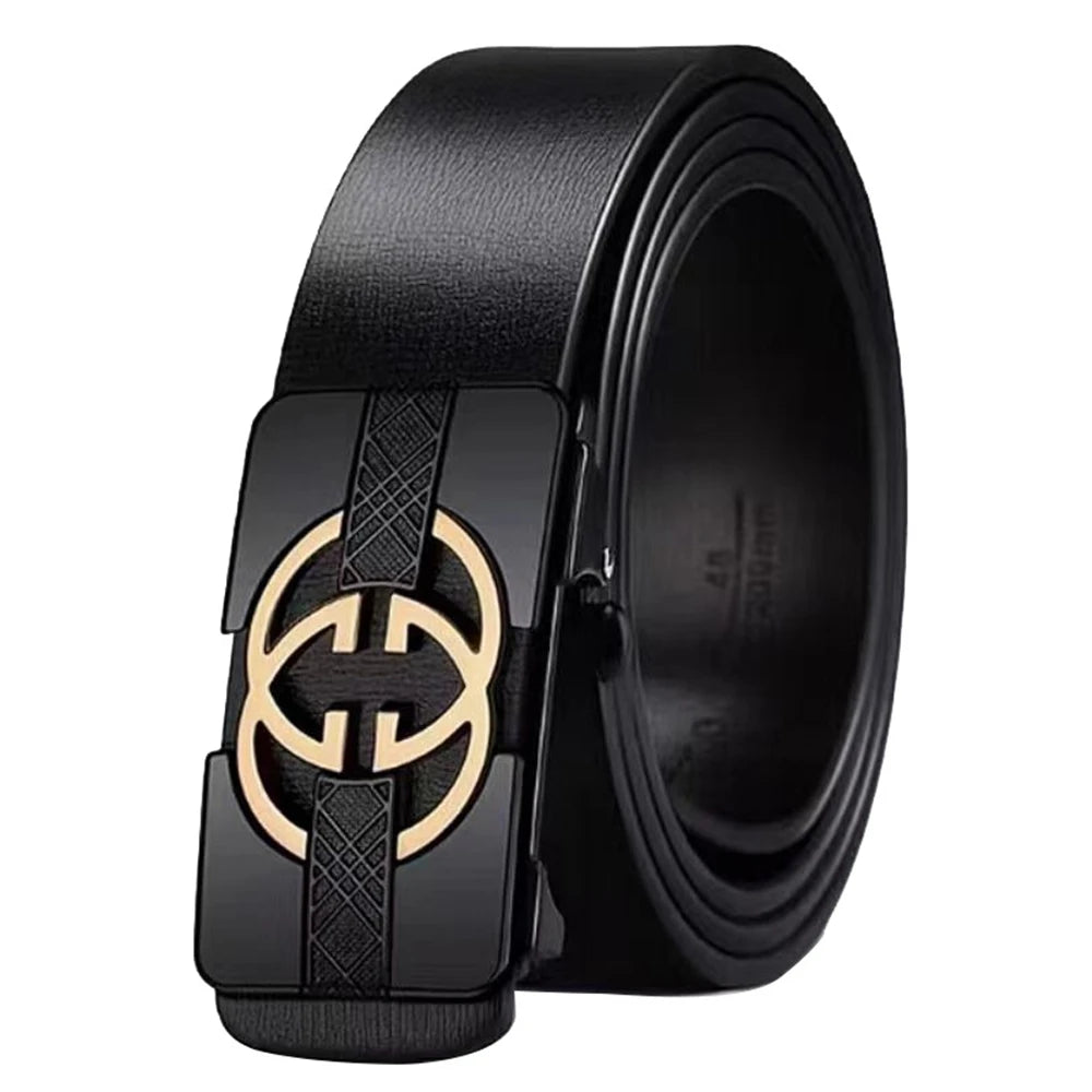 High Quality Wide 3.4cm Men Belt Genuine Leather Canvas Luxury Strap Male Belts For men jeans New Fashion Classice Buckle belt