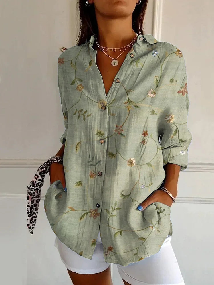 🌸 Summer Women’s Printed Loose Shirt – Effortless Style Meets Breezy Comfort