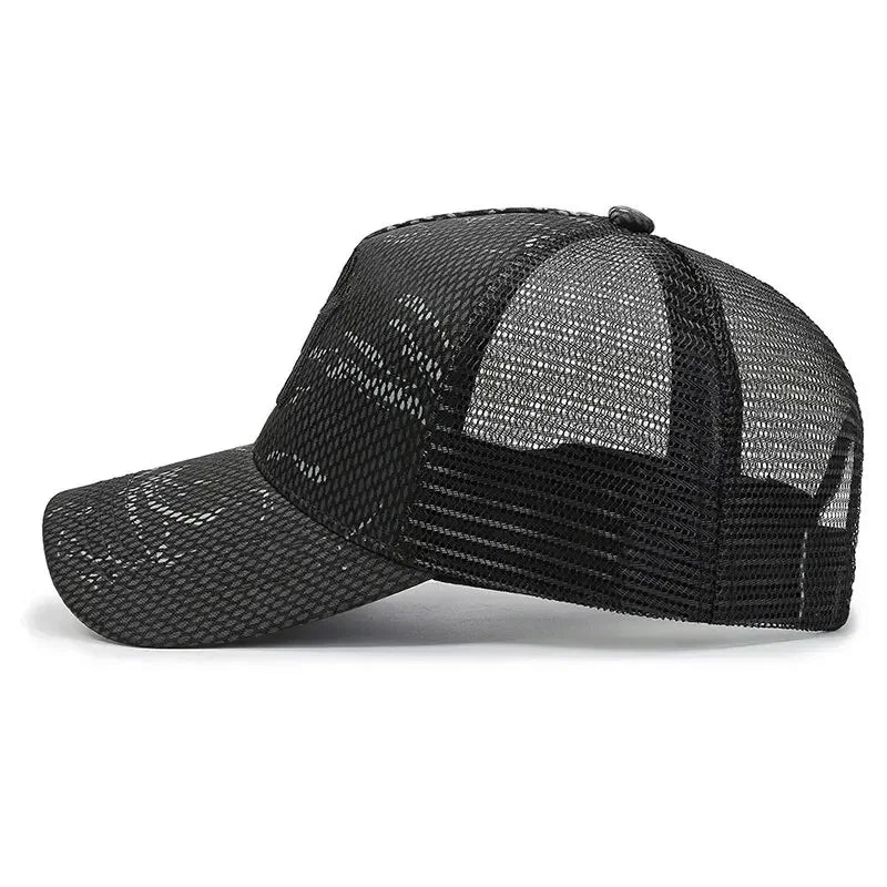 New Summer Hat Men's Letter Embroidery Versatile Couple Sunscreen Sunshade Baseball Cap Sports Tennis Hat Travel Cap Men