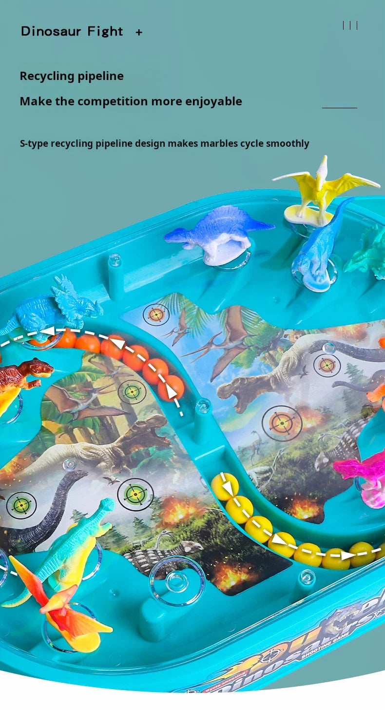 Children's Two-Player Battle Catapult Dinosaur Board Game Pinball Catapult Toy Parent-Child Interactive Educational Toy